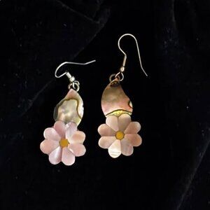 Mother of Pearl Earrings, vintage